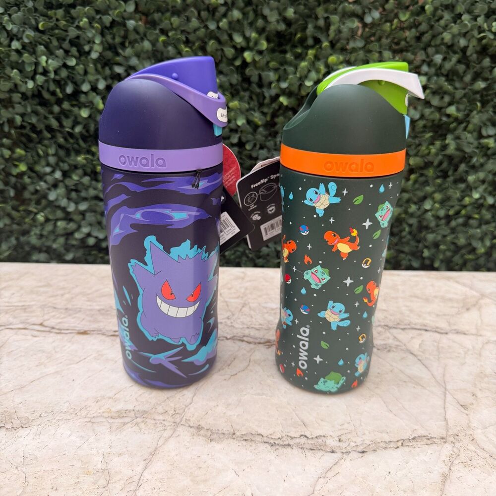 Owala Pokemon SET OF 2 Gengar & Kanto First Partners 16oz FreeSip Target Exclusi